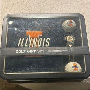 Illinois Golf Gift Set - Black and Orange